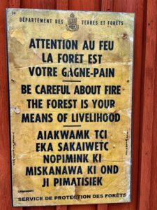 1930s Quebec “Trilingual” Forest Fire poster